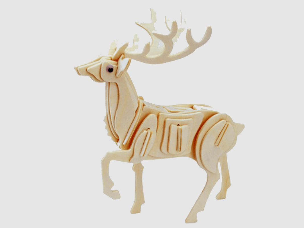 Holz 3D Puzzle Hirsch