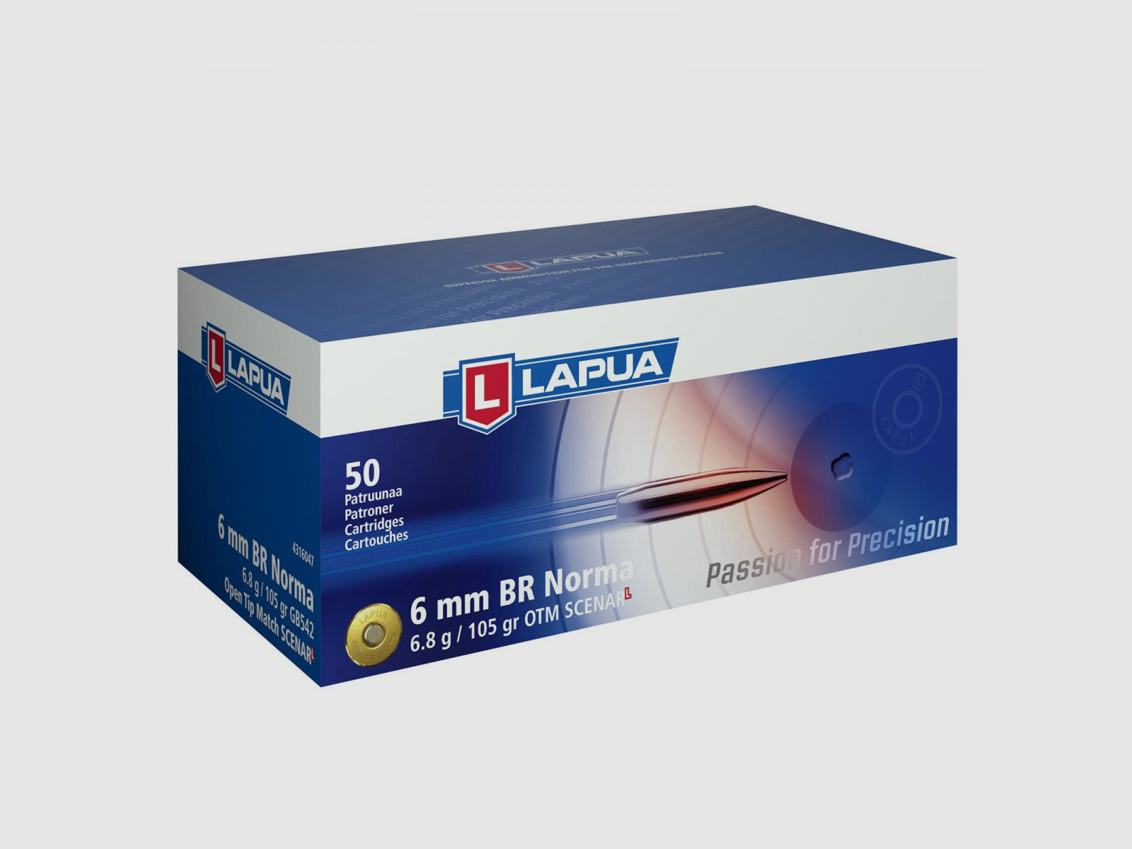 Lapua 6mm BR Norma 100GR Scenar-L 50 Patronen