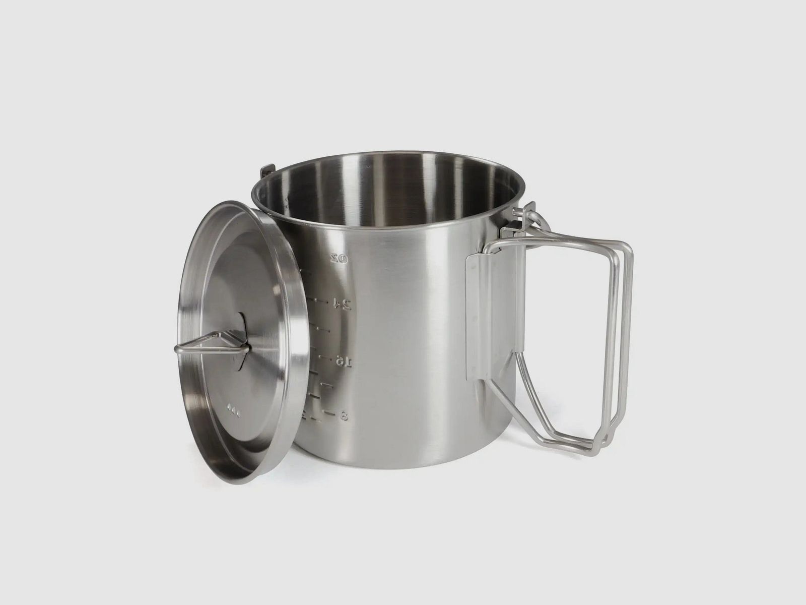 Origin Outdoors Casserole de Camping en Acier Inoxydable 2 en 1 - 1,0 L
