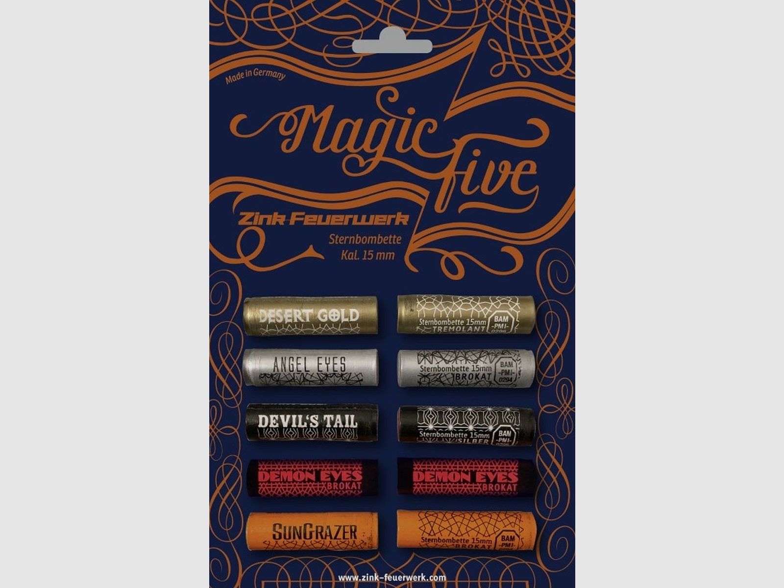 Magic Five 10 Schuss Sternbombetten Finest Zink Feuerwerk