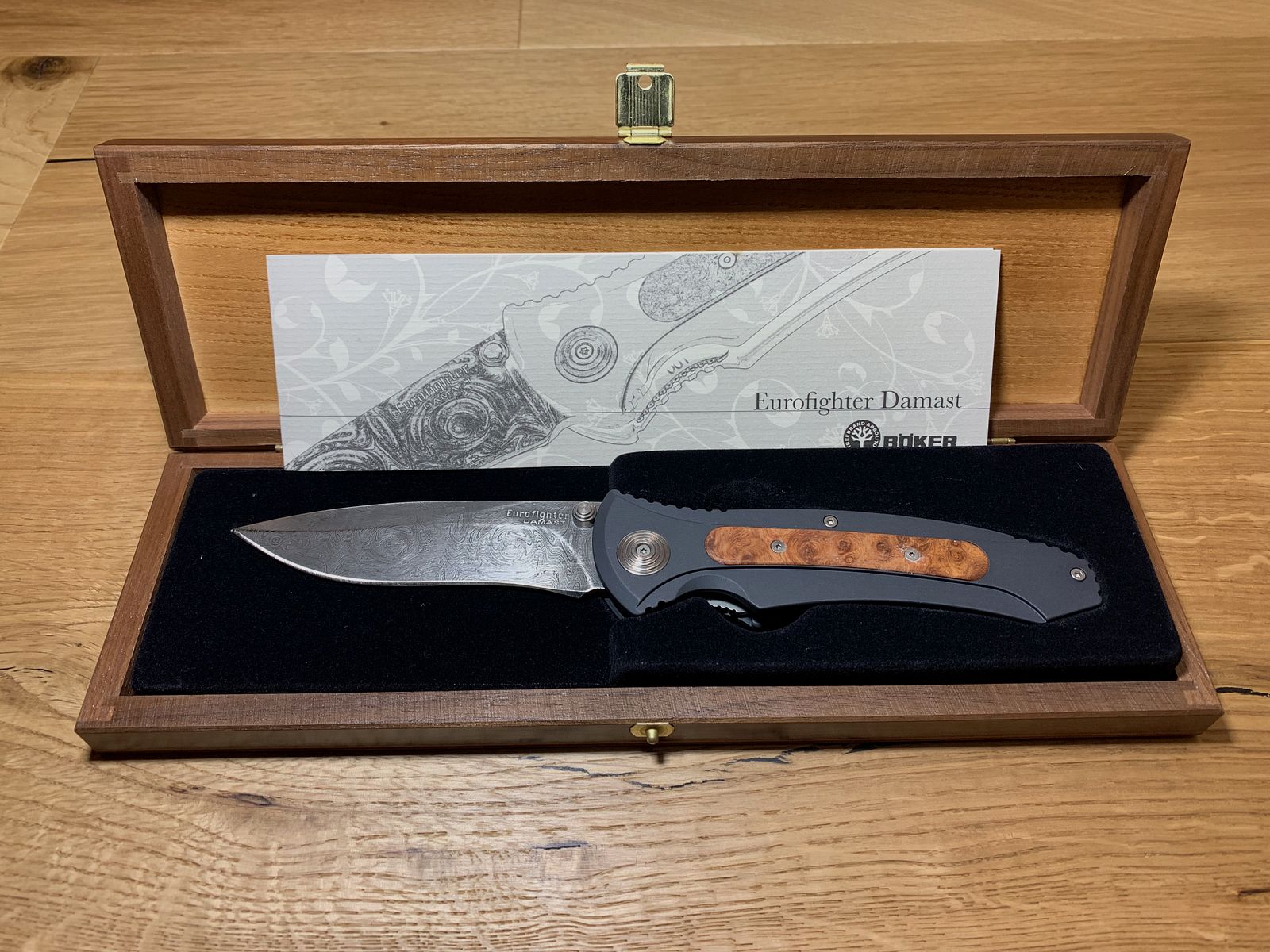 BÖKER DAMAST EUROFIGHTER TASCHENMESSER 