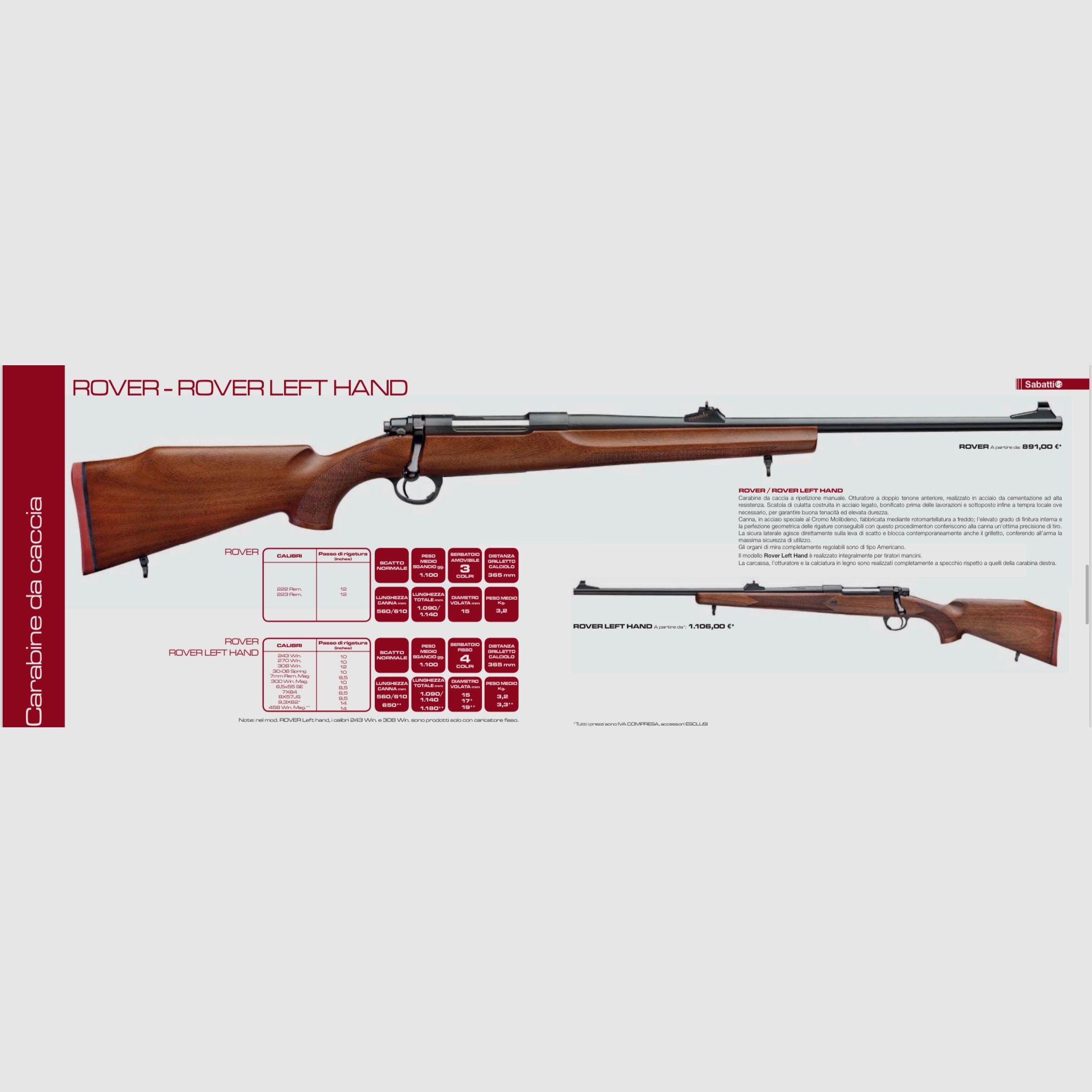 SABATTI / BOLT ACTION GEWEER – OVER-UNDER – PARALLEL / ALLE MODELLEN, afbeelding 12 van 17