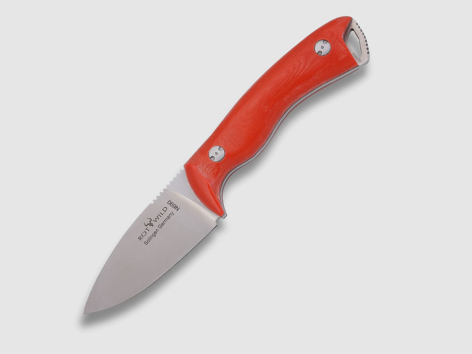 ROTWILD Hunting Knife "Milan" Micarta orange