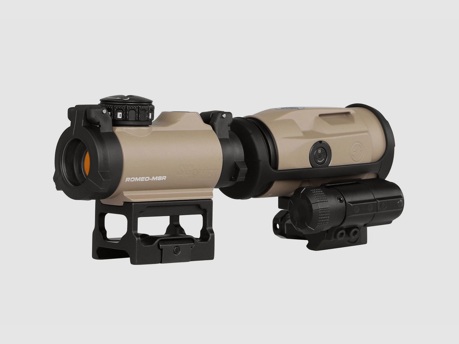 Sig Sauer SET ROMEO MSR 2 MOA and JULIET3 MICRO Magnifier 3x22 FDE SORJ72011