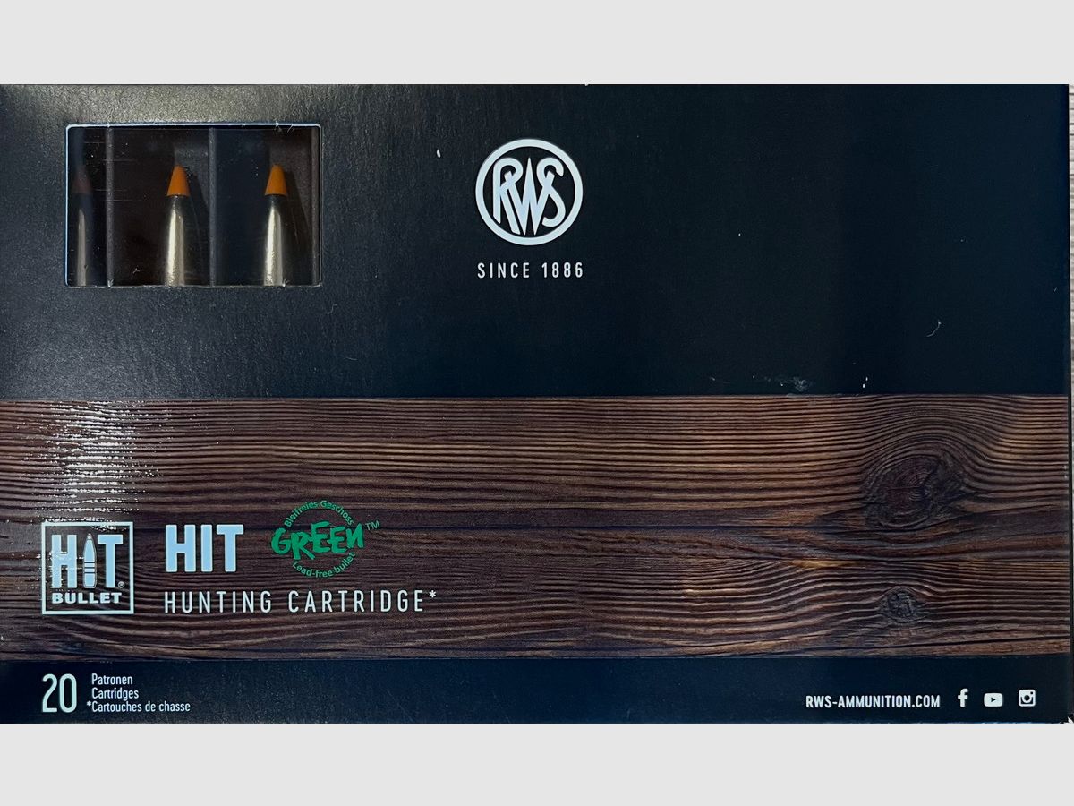 RWS HIT SENZA PIOMBO 8x57JS 160grs - 20 colpi