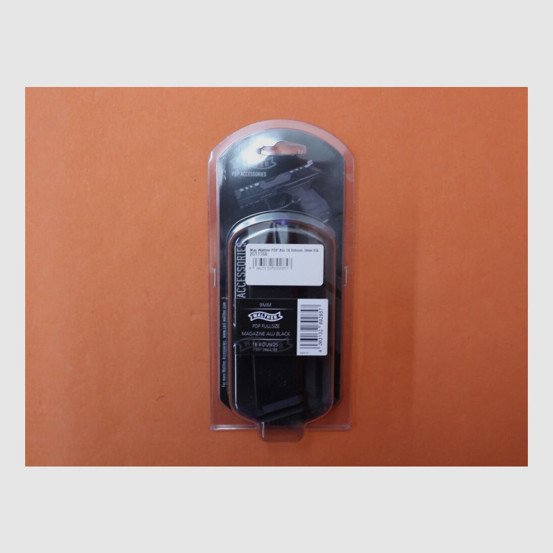 Walther Walther PDP Full Size: Magazin Walther 18-Schuss Stahl brüniert 9mmLuger m. Alu Boden