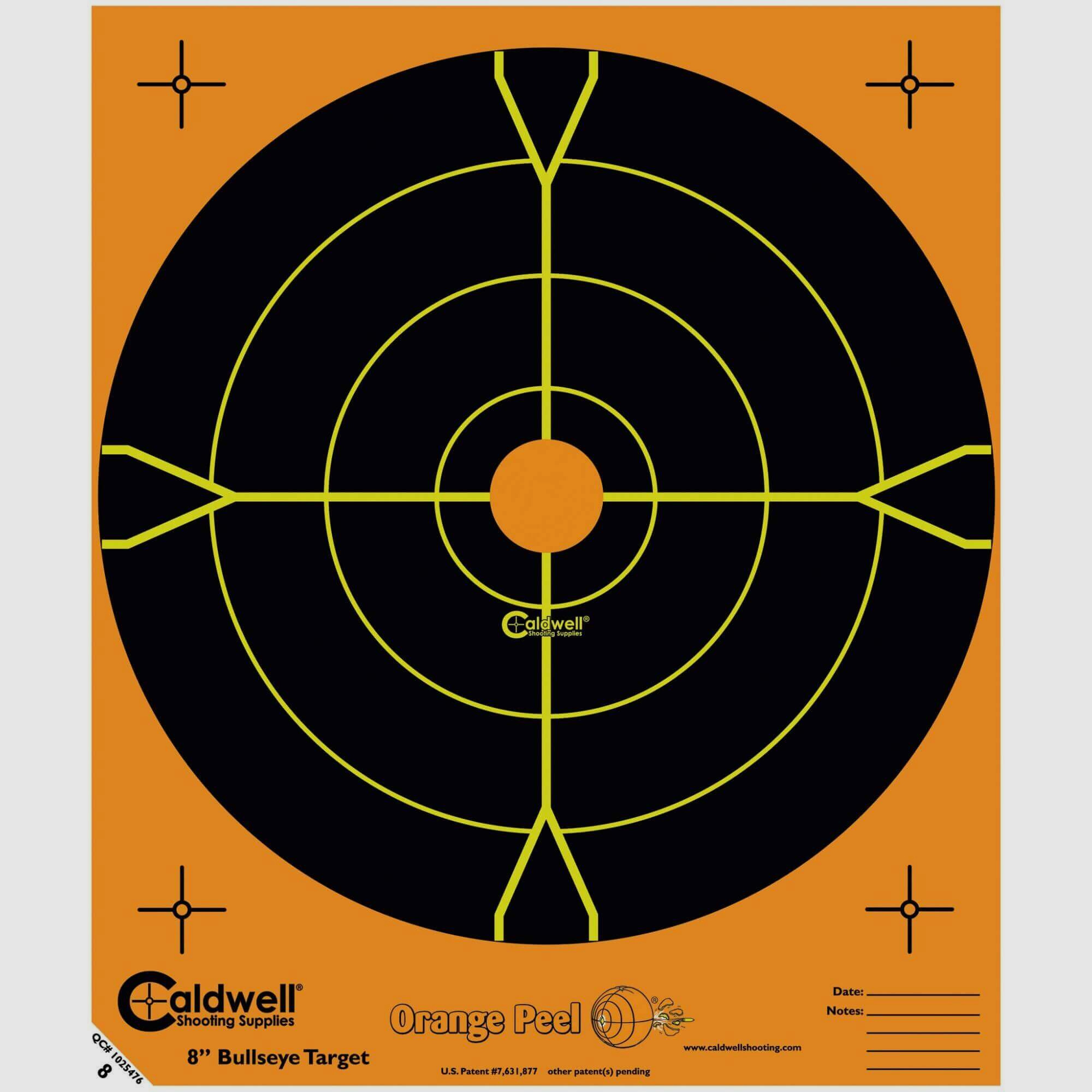 Caldwell Orange Pell Bullseye Zielscheibe 8'', 10stk.