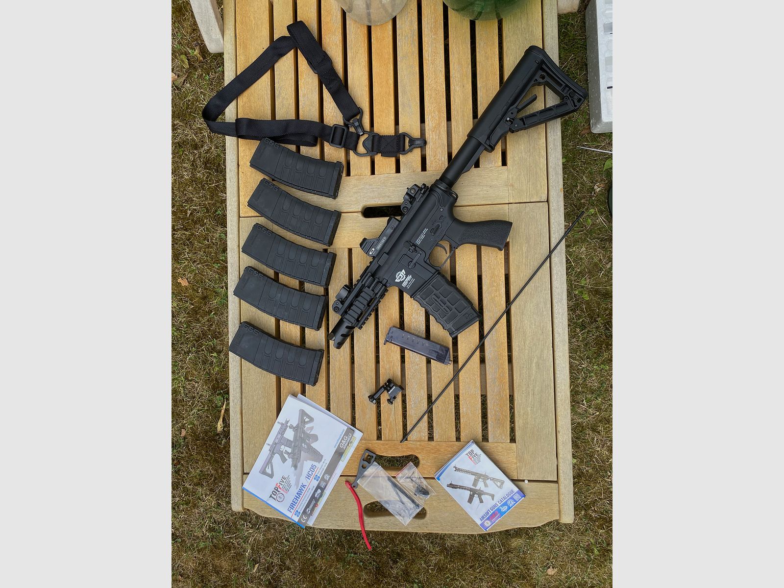Airsoft Ausrüstung – G&G Firehawk HC05 + Zubehörpaket