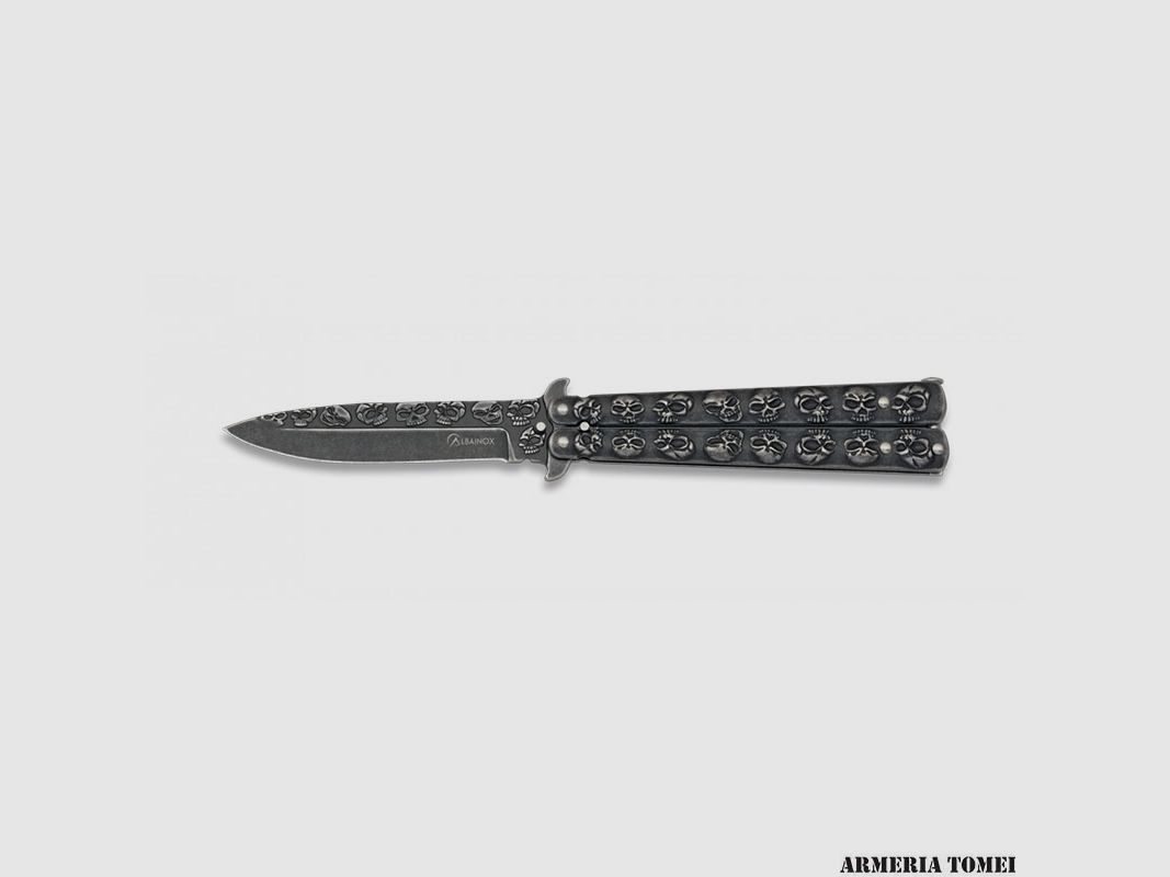 BUTTERFLY-MESSER – ALBAINOX – SKULL 9,5cm