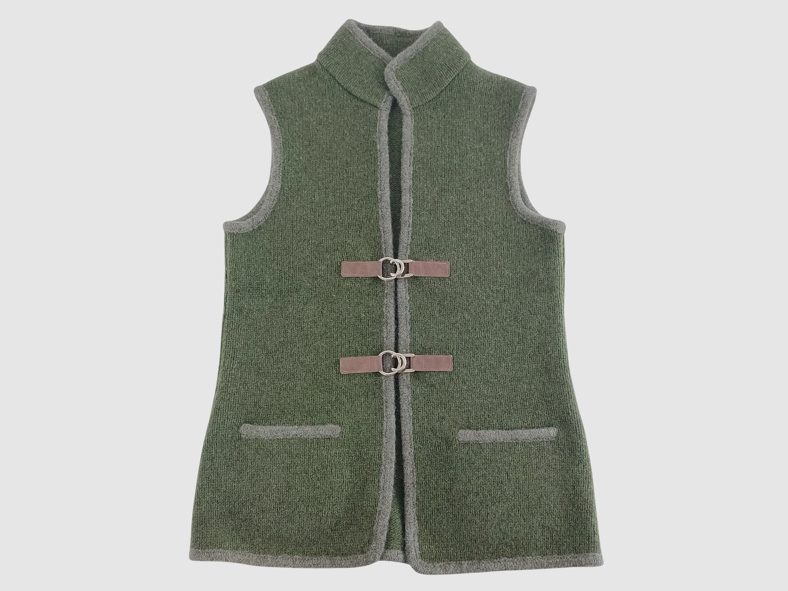 MIRABELL Gebreide Vest met Staande Kraag