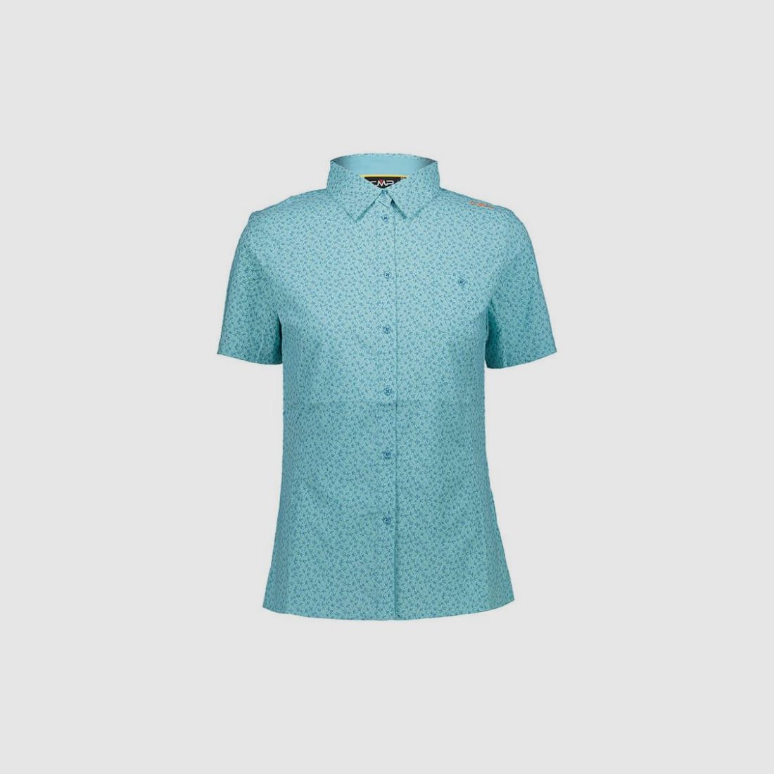 CMP Damen Kurzarm-Bluse mit Allover-Druck