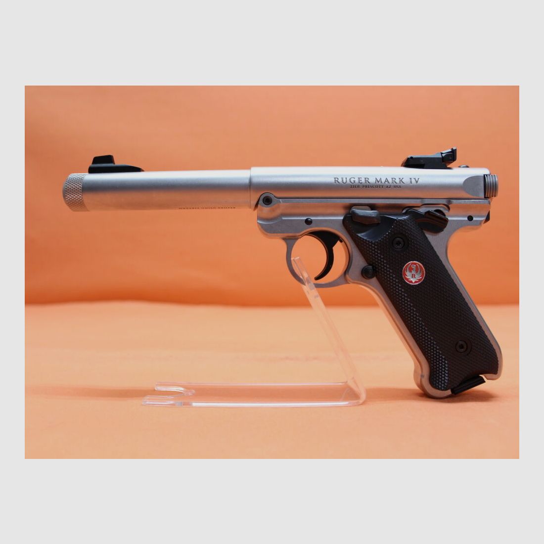 Ruger Ha.Pistole .22lr Ruger MARK IV Target Stainless THR 5,5" Lauf/ Gewinde 1/2-28 (.22lfB/.22L.R. MK4)