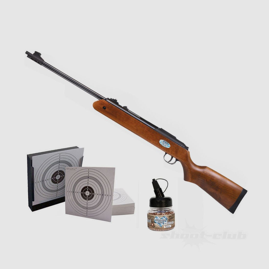 Diana Oktoberfest air rifle 4.4 mm BB in pellet trap set