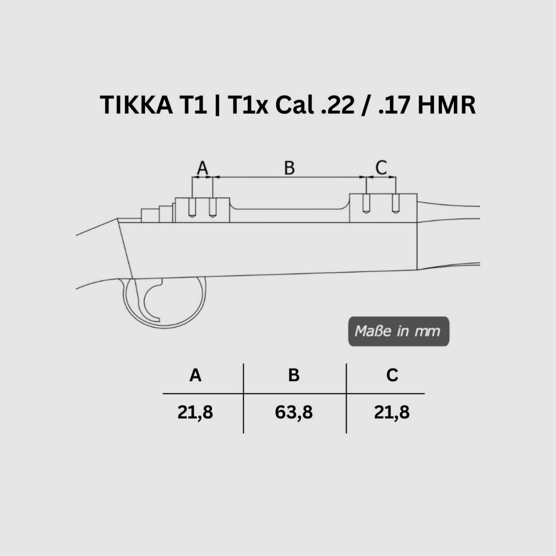 Rifle Doc Picatinny Weaver STAHL Schiene für TIKKA T1