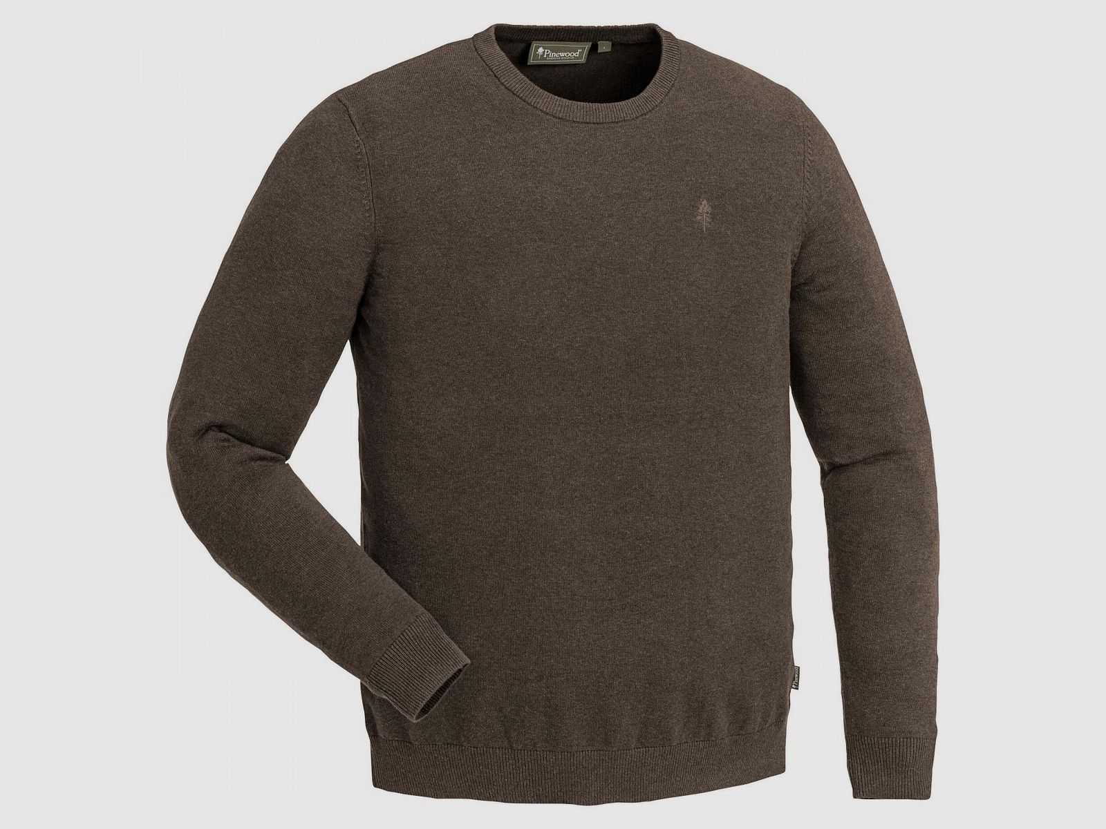 Värnamo Crewneck Knitted Sweater Men (Brown Melange)