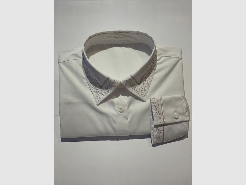 Blouse Wallmann avec des fleurs en beige, image 1 sur 2