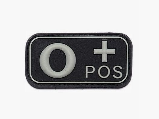 Embleem 3D PVC bloedgroep O+ positief
