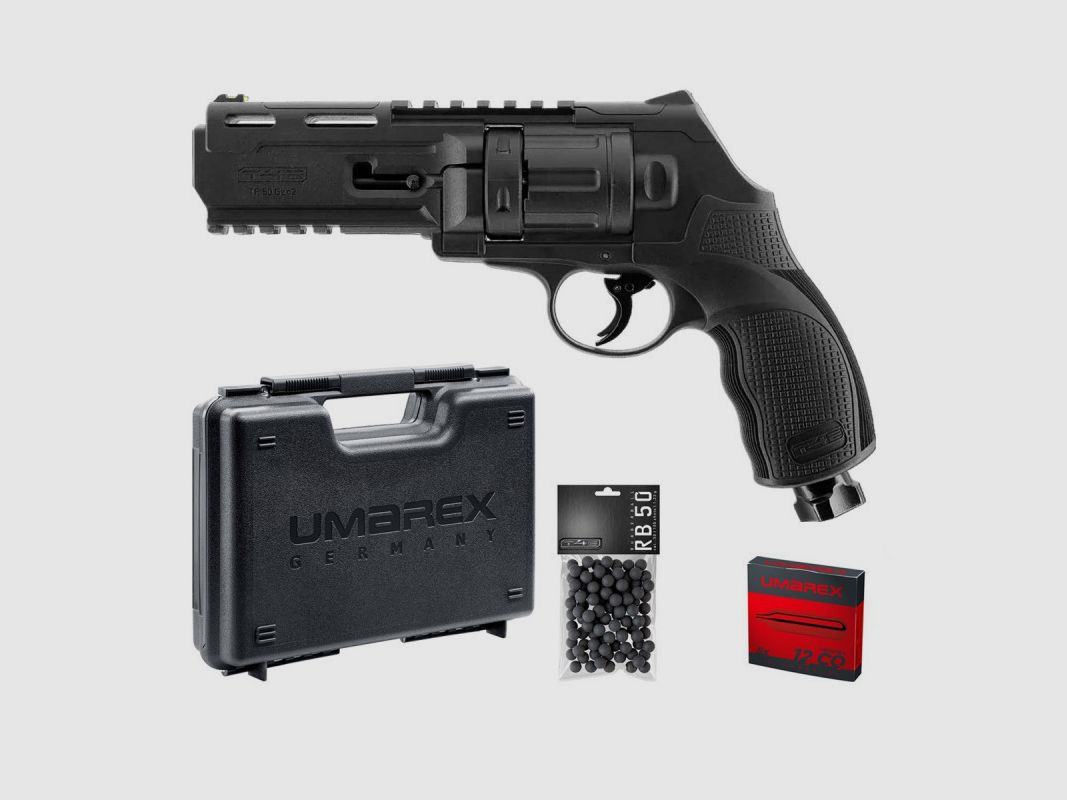 UMAREX PACK T4E TR50 CAL50 13JOULES + KOFFERTJE + 5 CO2 CARTUUS + 100 RUBBEREN BALLEN, afbeelding 1 van 5