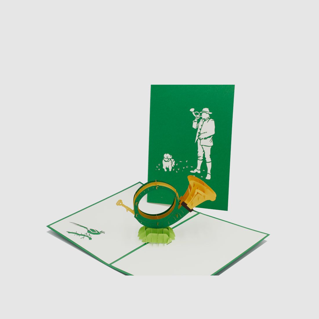 Pop-Up Karte "Jagdhorn"