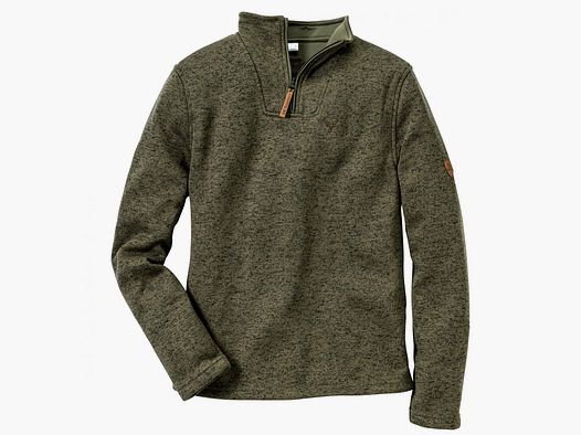 Wukom Strickfleece Troyer Herren (Oliv)