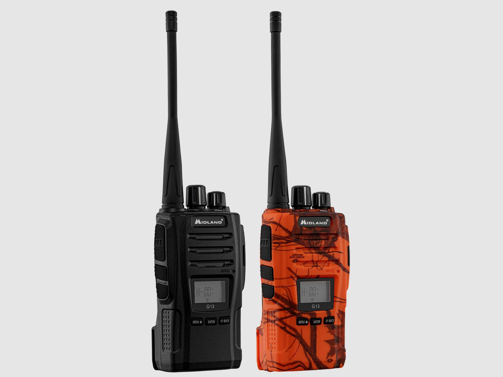 Midland G13 Walkie-Talkie – Zwart of Oranje, afbeelding 1 van 13