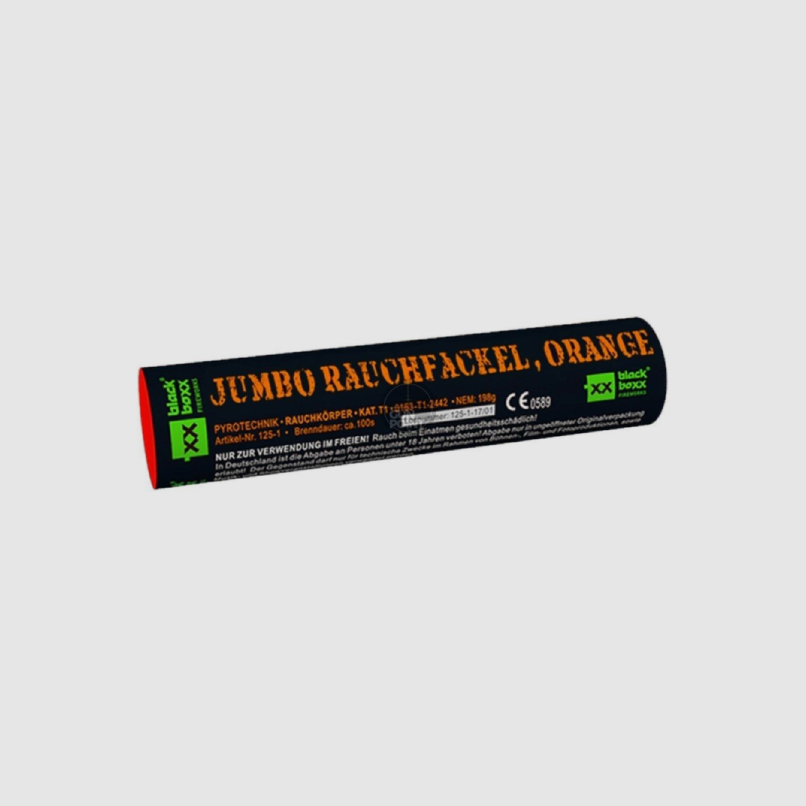 Blackboxx Jumbo Rauchfackel 100 Sek. - Orange