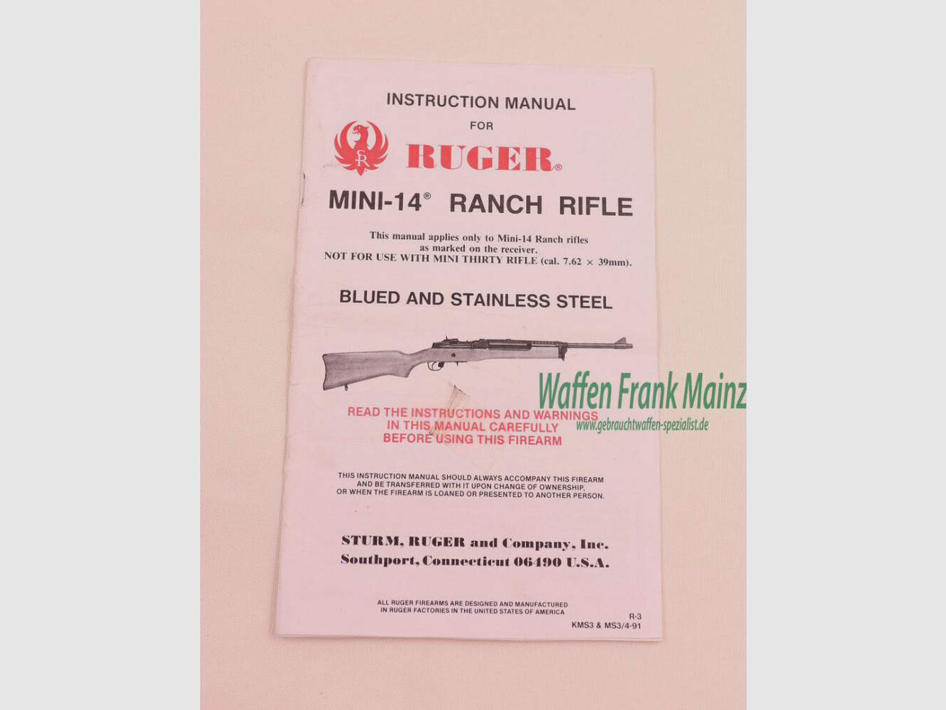 Ruger - USA Manuel d'utilisation Mini-14