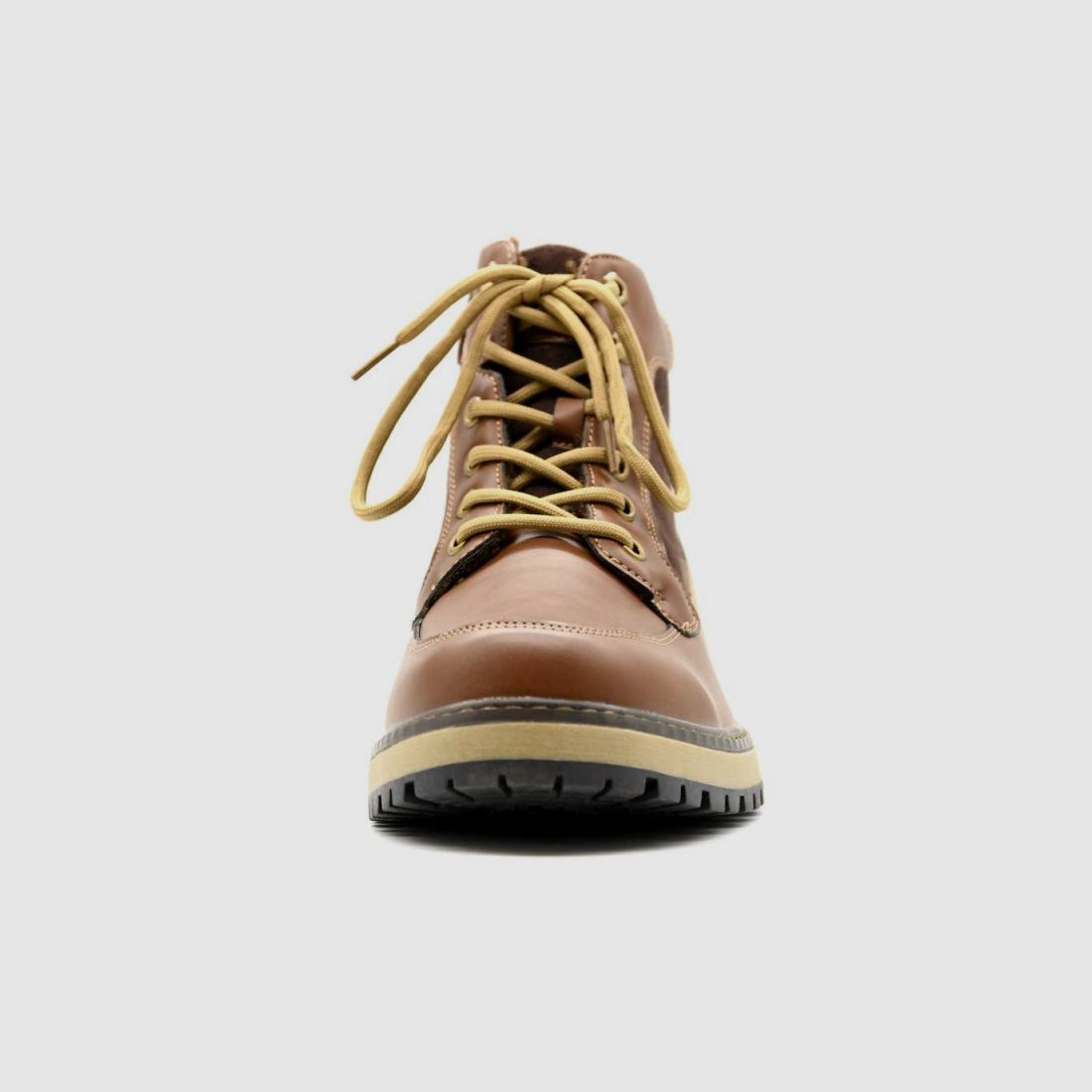 Braune PU-Mikrofaser-Stiefeletten mit Fleece-Futter, Bild 7 von 11