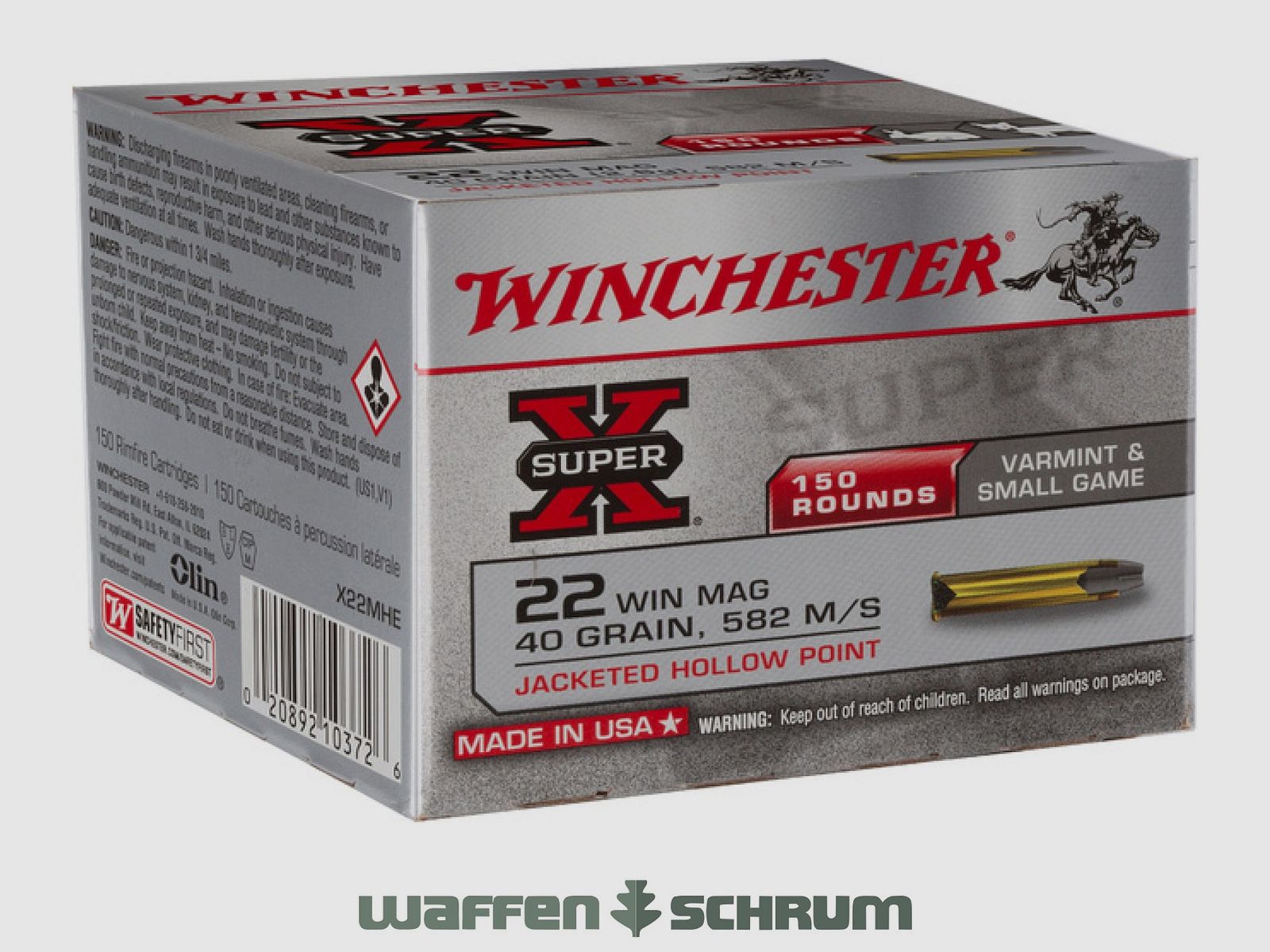Winchester SuperX TM 2,6g - 40gr. .22WinMag 150 verp.