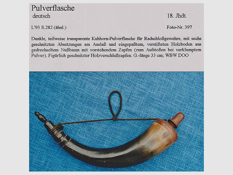 HISTORISCHE PULVERFLASCHE