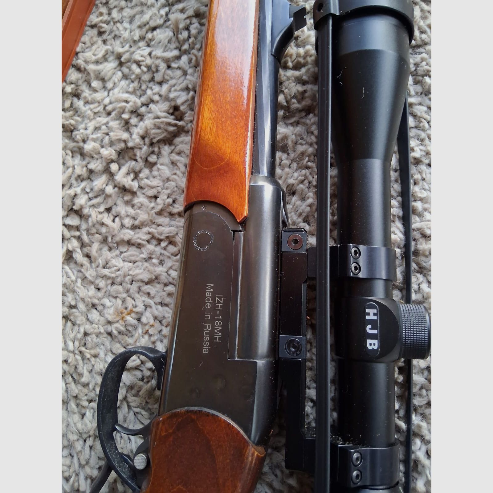Langwaffe Baikal Kipplaufbüchse 222 Rem. mit Zielfernrohr 3-9x40