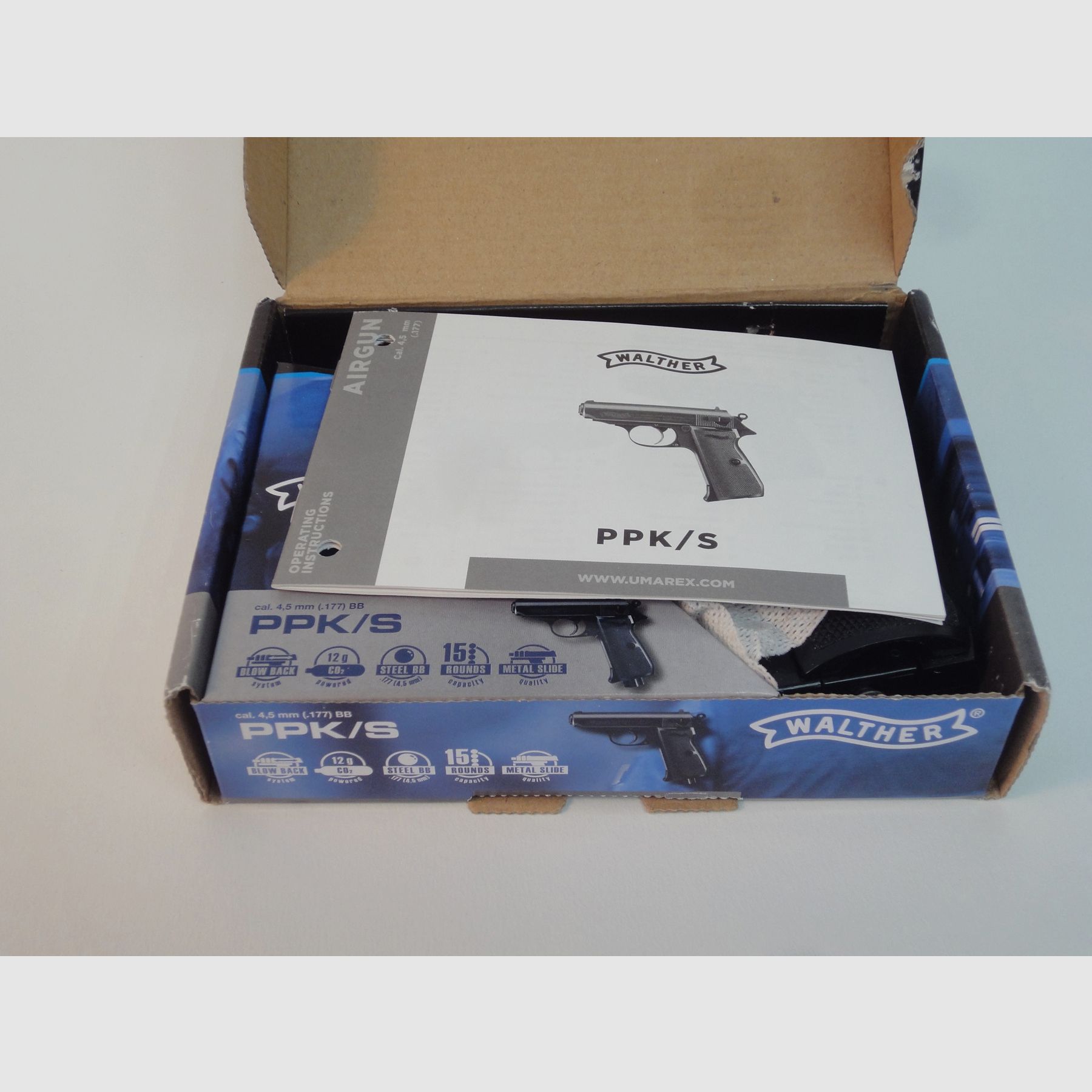 Pistolet à air comprimé Walther PPK/s co2