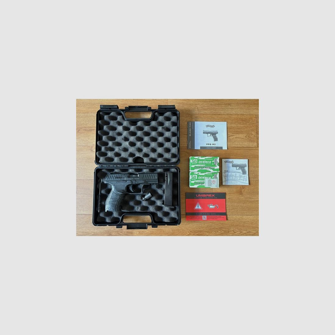 Walther PPQ M2 Schreckschusspistole 9mm P.A.K. | Neu & Unbenutzt | PTB | Koffer + 100 Platzpatronen