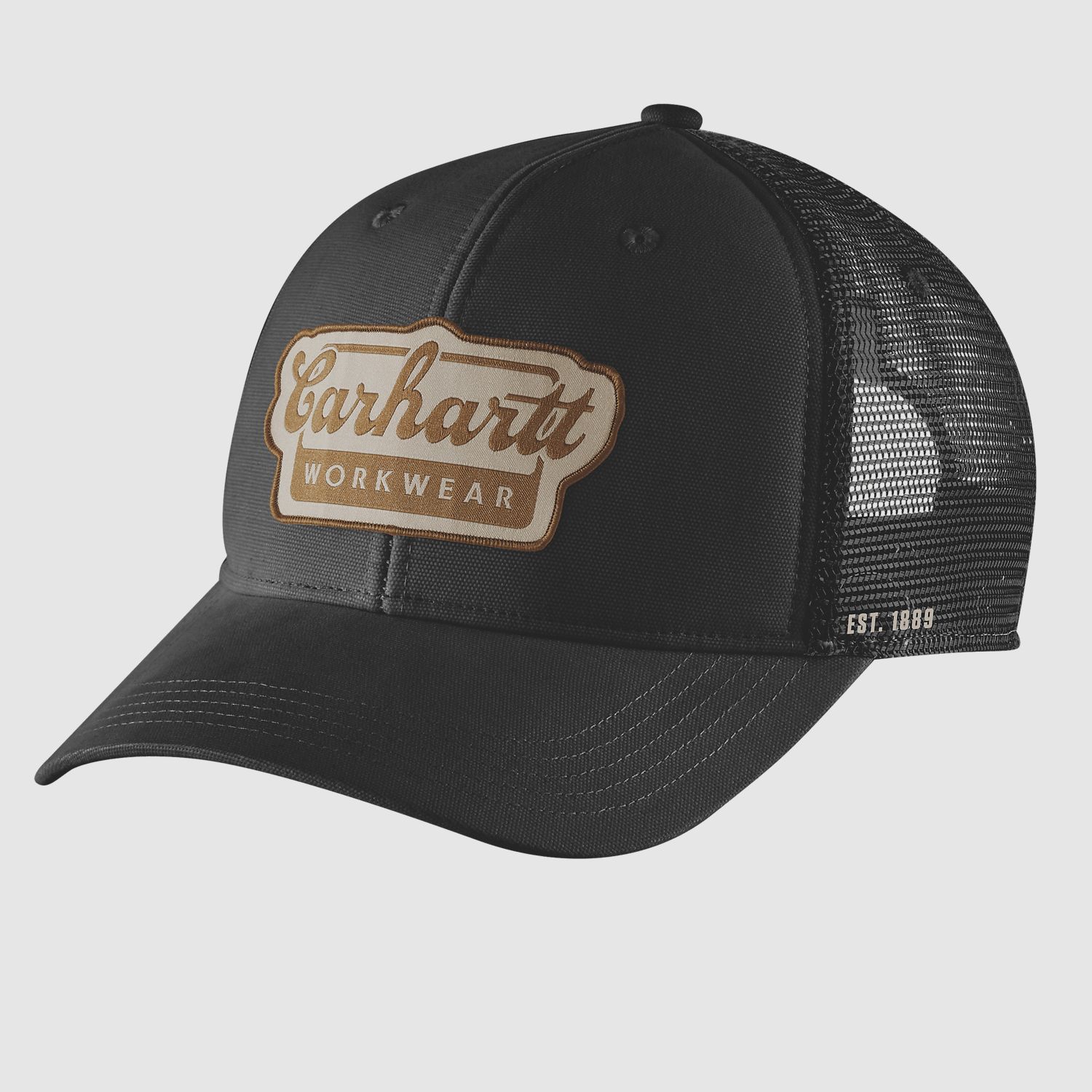 Carhartt Rugged Flex™ Twill Mesh-Back Script Patch Cap Men Black