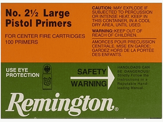 Remington Primers 2 1/2 Large Pistol 1000 pieces