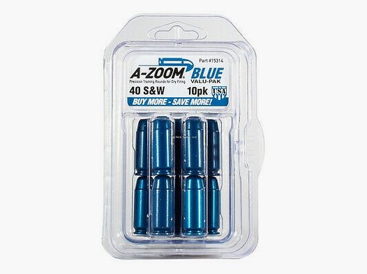 A-Zoom Dummy Patronen Aluminium geanodiseerd .40 S&W 10 Stuks