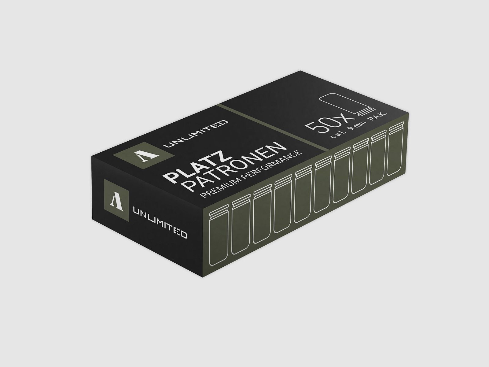 Platzpatronen Premium Perfomance cal. 9mm P.A.K 50 Stück
