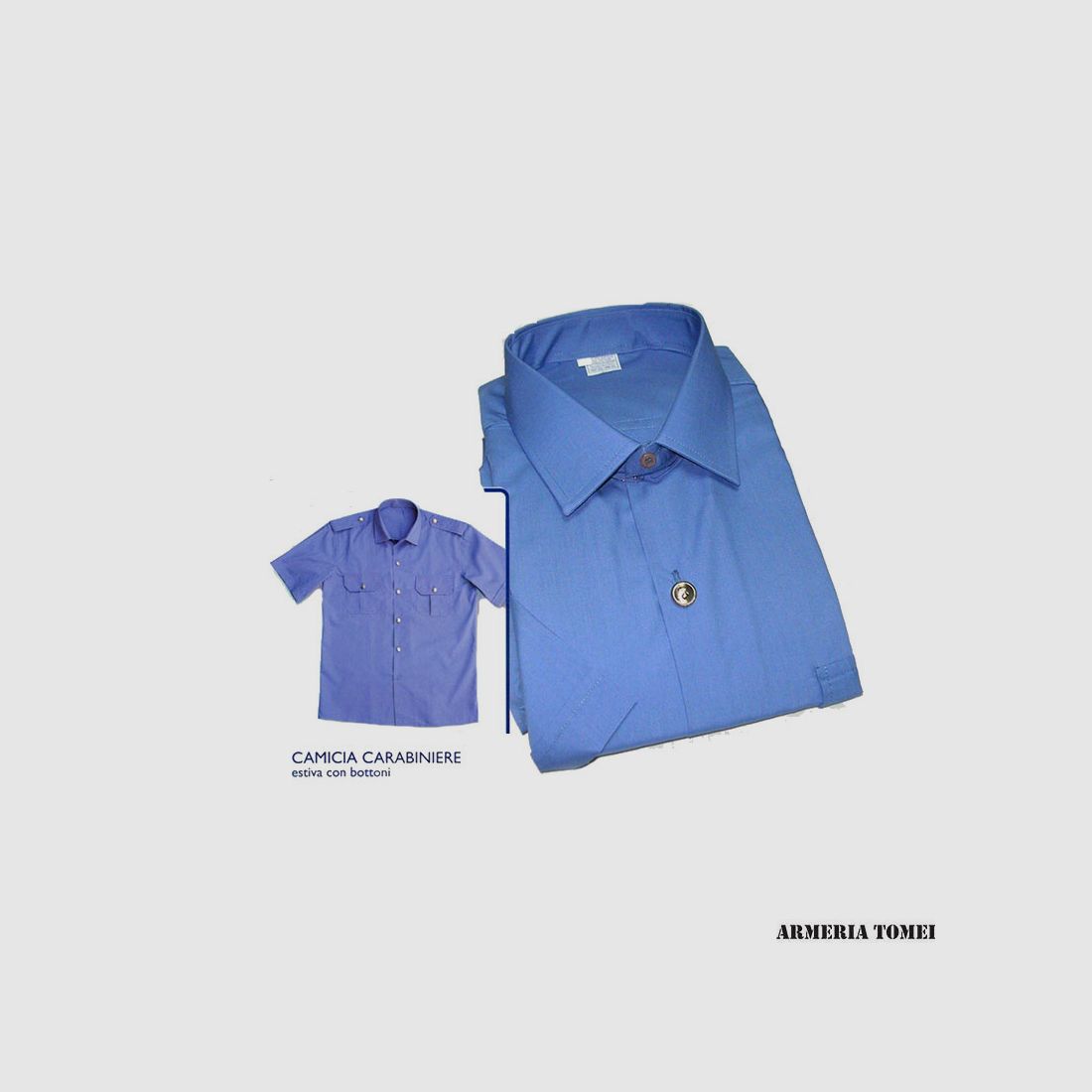 SUMMER SHIRT – CARABINIERI SHORT SLEEVE WITH BUTTONS