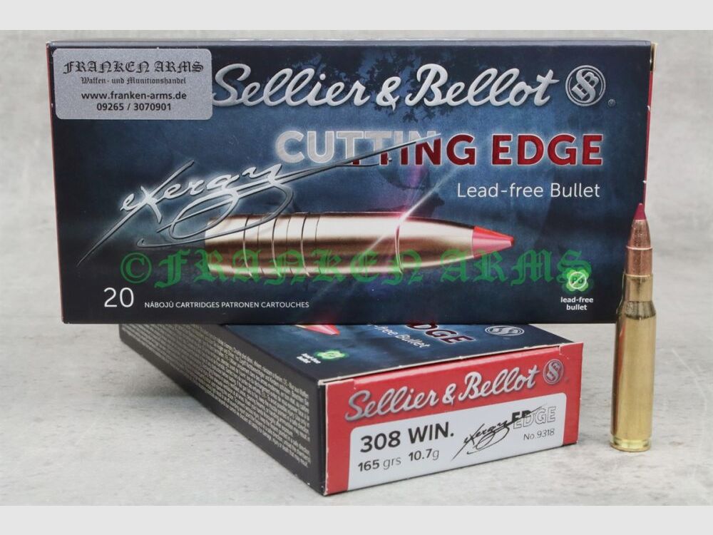 Sellier & Bellot .308 Win. eXergy EDGE 165gr. 10.7g 20 pieces bulk prices