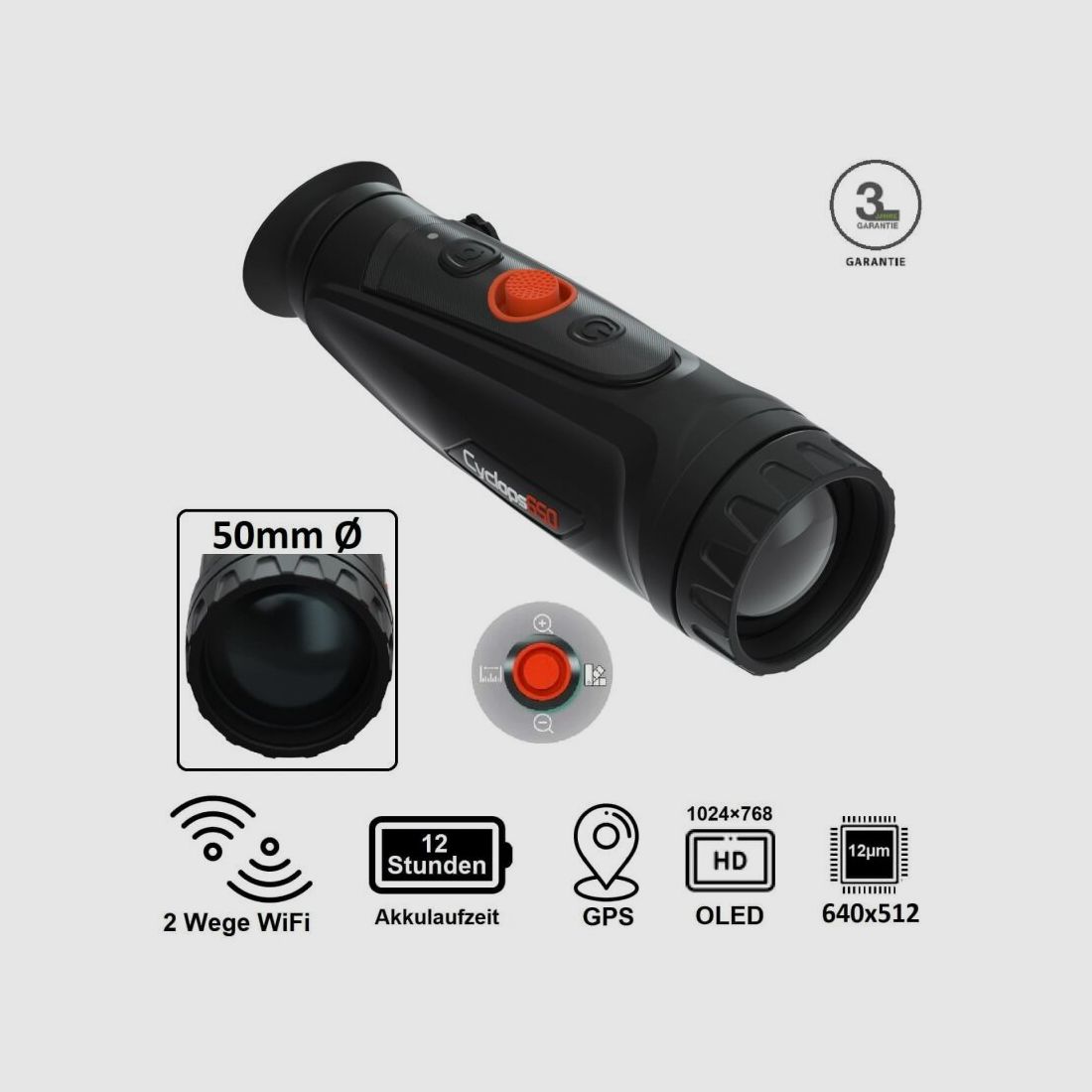 ThermTec Wärmebildkamera Cyclops650 Pro
