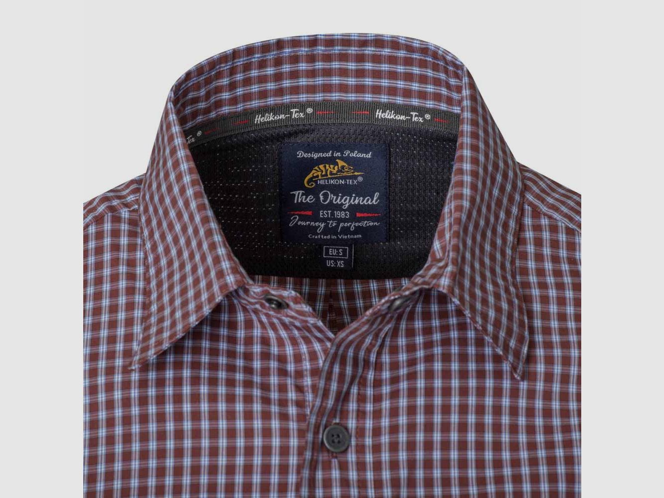 HELIKON-TEX COVERT CONCEALED CARRY SHIRT SCARLET FLAME CHECKERED