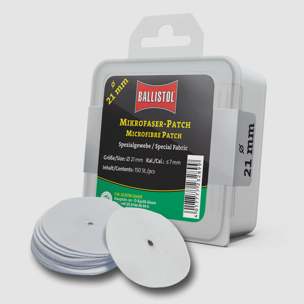 Ballistol microfiber patch round 21 mm