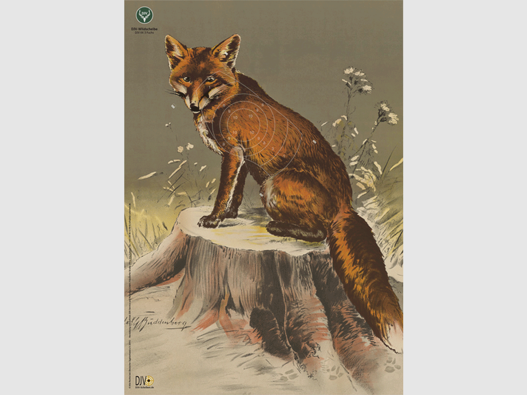 Selbstklebende DJV-Folienscheibe Nr. 3 (Fuchs, 100m)