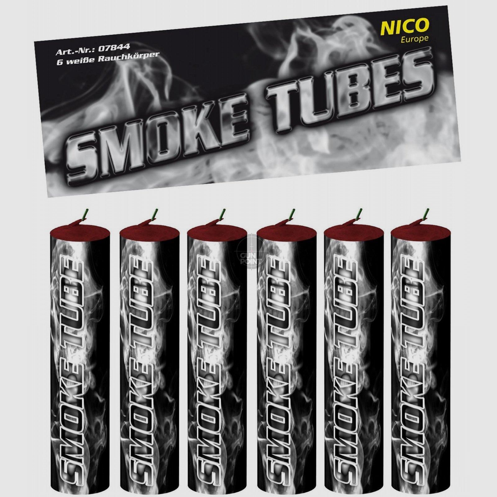 Nico Rauchfackel Smoke Tubes - Wei - 6 Stk.