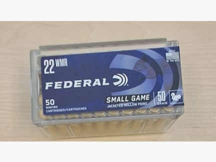 .22 Win Mag WMR, Federall Small Game, 50 Grain, Jacketed Hollow Point, 50 Schuss 