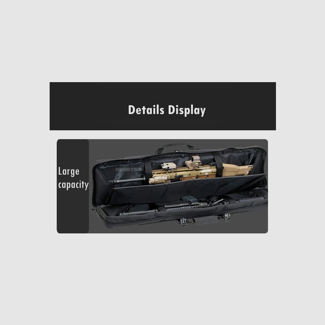 Bolsa táctica MOLLE para 2 rifles - 600D Oxford - Mochila y bolsa - 95 cm / 116 cm - Airsoft, caza, tiro deportivo