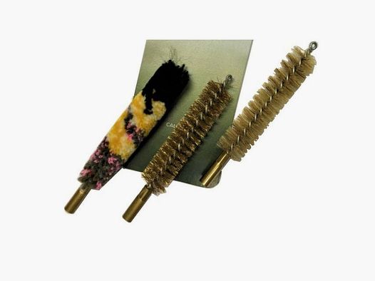 SET 3 BRUSHES .357 WOOL/ BRISTLE/ BRASS