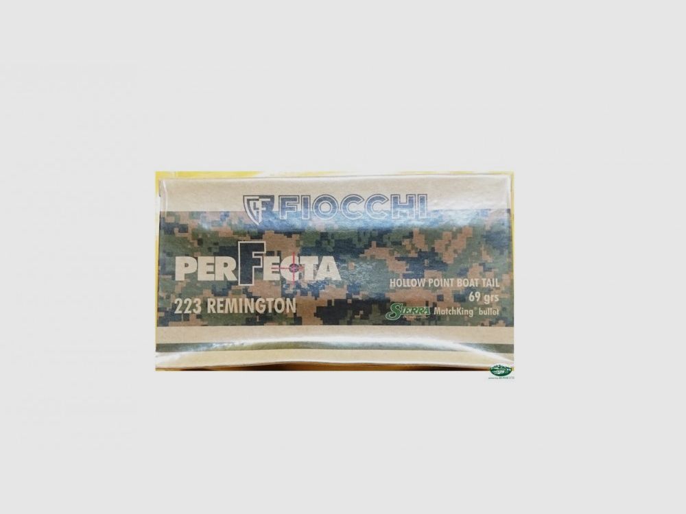 FIOCCHI Munition Kal. 223 Rem. Perfecta 69gr HPBT Geschoss Sierra