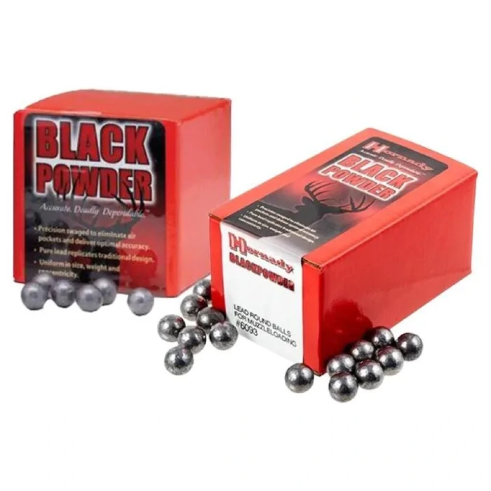 VORDERLADER HORNADY 50 CAL .495 LEAD BALLS (100)