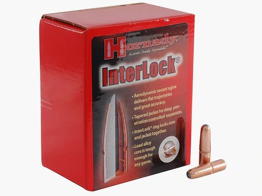 Balle Hornady .30/.308 INTERLOCK RN 220GR 100 pièces